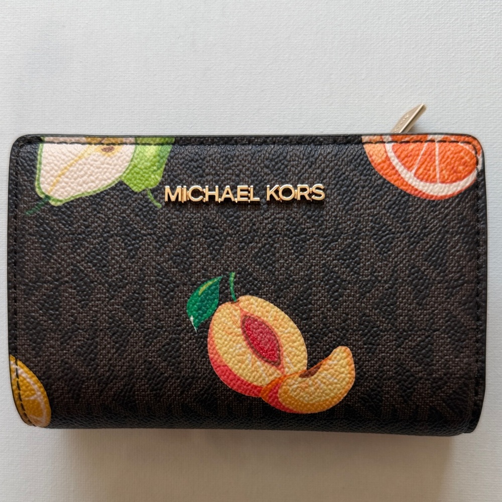 Michael Kors Jet Set Medium Bifold Fruit Wallet NWT